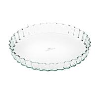 Gerlach 1760 Moule à quiche 26 cm en verre borosilicate résistant à la chaleur Moule à tarte rond 1,3 l pour four, congélateur, Flow