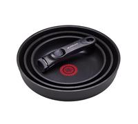 Gerlach 1760 Set de Poêles SMART THERMOCOAT 20 24 28cm Poignée Amovible | Indicateur de Température ThermoCoat, Revêtement Antiadhésif ILAG, Rangement Empilable, Compatible Tous Feux