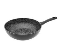 Gerlach 1760 Wok 28 cm - Poêle Profonde avec Revêtement Antiadhésif Ilag Xera Dur 2 - Résistance à la Déformation - Tous Feux dont Induction - Poignée Ergonomique - Granitex