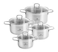 GerlachGerlach Brava Set de casseroles, acier inoxydable, argent, 24 cm, 8 pcs.