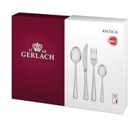 Gerlach | Un Ensemble de Couverts dans Une boîte en Bois de 68 pcs - Antica | 18/10 Steel