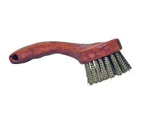 Gerlon - Brosse à meuble acier laitonné/ACIER LAITONNE - Brosse circulaire à manche acier laitonné