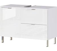 GERMANIA DIE MÖBELMACHER Meuble sous-lavabo 8530-84 GW-Mauresa, en Blanc, façades en Brillant, avec tiroir, 80 x 56 x 34 cm (l/h/p)
