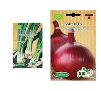 Germisem Bio Graines Oignon de printemps WHITE LISBON+Oignon rouge AMPOSTA