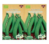 Germisem Bio Graines Pois à rames TELEPHONE (Lot de 2)