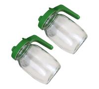 Germoir de Bocal en Verre, Transparent avec Couvercle à Fente Vert, Ouverture de 86 mm pour la Culture à Domicile et Le Stockage de Cuisine, comptoir de Culture, Stockage de Cuisine, Germination à