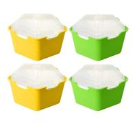 Germoir de graines, plateau de germination graines avec couvercle, plateau pépinière en plastique sans sol pour cuisine, jardin, maison, bureau, 4 pièces pour un usage quotidien à domicile