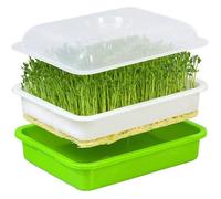 Germoir pour Graines à Germer, Germoir avec Couvercle, Bac de Culture Plastique pour Semis, pour Jardin Maison Bureau