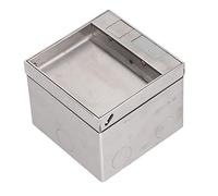 gernie Boîte de Prise électrique au Sol,AC250V 4000W,Couvercle intégré en Acier Inoxydable, Boîte de Sol électrique à Double Prise avec Port USB,Boîte de Prise de Courant deBureau étanche