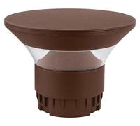 Ges2381 Borne Led Diffuse 360° Cct 3000K/4000K/5000K Ip65 En Aluminium Marron Traitement C4 - Gealuce