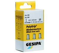 Gesipa 1464838 Ecrou à sertir en aveugle (Ø x L) 9 mm x 18 mm M6 acier inoxydable 25 pc(s)