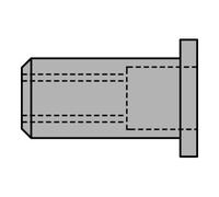 Gesipa Écrou à river tige de rivet d x l 11 x 17 mm M8 alu Standard (tête plate ronde) Quantité:100
