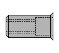 Gesipa Ecrou à rivet aveugle Gesipa aluminium petite tête M5 x 7 x 12,5 mm Quantité:500