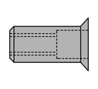 Gesipa Ecrous aveugles Gesipa à tête fraisée en aluminium M 8 x 11 x 18,5 Quantité:100