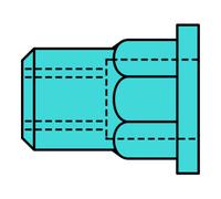 Gesipa Ecrous aveugles Gesipa à tête hexagonale tête hexagonale A2 acier inoxydable M 8 x 11 x 17 Quantité:100