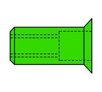 Gesipa Ecrous aveugles Gesipa A4 acier inoxydable tête fraisée M 8 x 11 x 18,5 Quantité:100