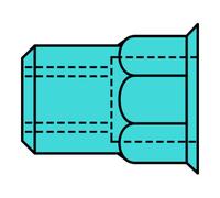 Gesipa Ecrous aveugles Gesipa tête hexagonale A2 acier inoxydable petite tête M6x9x15,5x15,5 Quantité:250