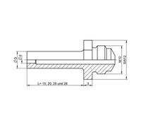 Gesipa Embout buccal Gesipa 17/32 pièce de rechange longueur spéciale 25 mm Quantité:1
