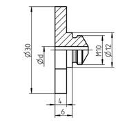 Gesipa Embout d'embout Gesipa P 17/27 (sans renfoncement) pour tête fraisée Quantité:1