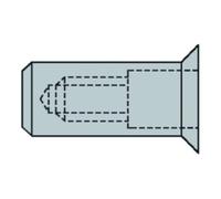 Gesipa Gesipa CAP écrous aveugles rivets aveugles aluminium tête fraisée M 6 x 9 x 25 Quantité:100