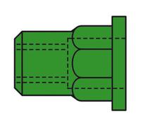Gesipa GESIPA Écrou borgne en acier inoxydable A4, partie hexagonale M8 x 1 Quantité:100