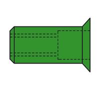 Gesipa GESIPA Écrou borgne inox A4 tête fraisée M8 x 11 x 2 Quantité:100