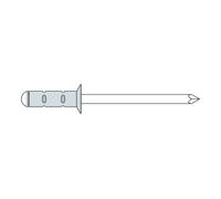 Gesipa Gesipa PolyGrip rivets aveugles aluminium/acier tête fraisée 4 x 12 Quantité:500