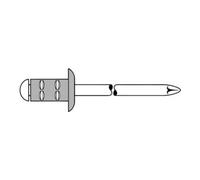 Gesipa Gesipa Rivet aveugle multi-usage aluminium 4,8 x 25 mm tête plate ronde Quantité:250