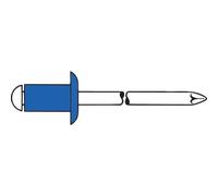 Gesipa Rivet aveugle acier tête ronde plate - 4 x 8 mm, lot de 500