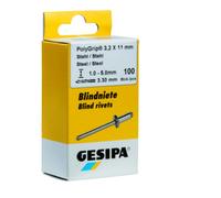 Gesipa Rivet POP PolyGrip® tige de rivet d x l 4 x 17 mm acier inoxydable 50 un. GESIPA Quantité:1