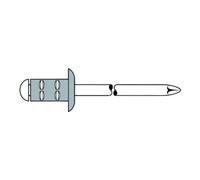 Gesipa Rivet POP PolyGrip® tige de rivet d x l 4 x 17 mm aluminium / acier 500 un. GESI Quantité:500