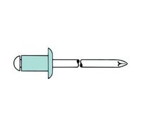 Gesipa Rivets aveugles Gesipa Alu/Nirosta 5 x 35 Quantité:100