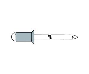 Gesipa Rivets aveugles Gesipa aluminium/acier tête fraisée 4 x 10 Quantité:500