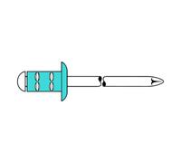 Gesipa Rivets aveugles Gesipa PolyGrip A2 Acier inoxydable 6,4 x 20 Quantité:200