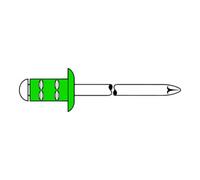 Gesipa Rivets aveugles Gesipa PolyGrip A4 Acier inoxydable 4,8 x 10 Quantité:500
