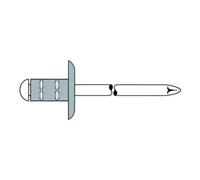 Gesipa Rivets aveugles Gesipa PolyGrip Alu/Acier Grande tête 4.8 x 25 K 16 Quantité:100