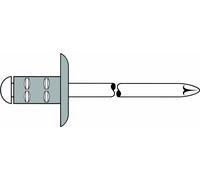 Gesipa Rivets PolyGrip à tige multiple alu/acier zingué K 16 4,8 x 15 S 250 pces