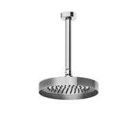 Gessi Anello, douche de tête anticalcaire D=218 mm avec articulation et bras de plafond 281 mm, 63452707, Couleur: Métal noir brossé PVD