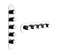 Gessi Anello, ensemble prêt à monter avec 4 voies séparées, 43068147, Couleur: Chrome brossé