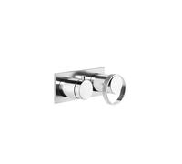 Gessi Anello, mitigeur monocommande prêt à poser pour baignoire/douche, avec plaque rectangulaire pour corps caché, avec cartouche déviatrice à 2 voies, 63379031, Couleur: chrome