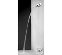 Gessi Cascata, ensemble prêt à installer pour la prise deau rectangulaire ISPA, avec fixation murale, fonctionnement séparé, 39895238, Couleur: Acier inoxydable brillant