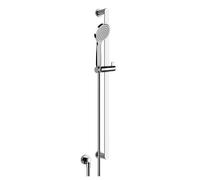 Gessi Emporio ensemble barre de douche avec raccord mural coude 1/2 anticalcaire douche à main type 1 jet et flexible de douche 1.50m douche à main plastique, 47264299, Couleur: Noir XL