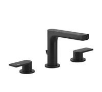 Gessi Emporio Via Manzoni groupe de lavabos avec 3 trous, vidange 1 1/4, tuyaux de raccordement 3/8, 38612299, Couleur: Noir XL