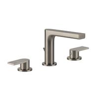 Gessi Emporio Via Manzoni groupe de lavabos avec 3 trous, vidange 1 1/4, tuyaux de raccordement 3/8, 38612149, Couleur: Optique Finox