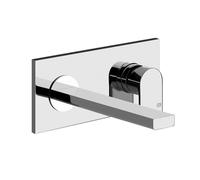 Gessi Emporio Via Manzoni Mélangeur monocommande prêt à lemploi pour lavabo, bec fixe, pour corps encastré, sans garniture mécanique, saillie 209 mm, 44895031, Couleur: chrome