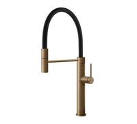 Gessi GESSI 316 Semiprofessionale Warm Bronze Brushed PVD - 60012#726 Mitigeur Ãvier | Bronze chaud brossÃ© PVD, Bec semi-professionnel double fonction, Hauteur bec 250 mm