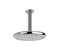 Gessi Goccia douche de tête anticalcaire D334 mm, avec articulation et bras de plafond, longueur 278 mm, 1/2 connexion, 33766125, Couleur: Cuivre brossé GHRC