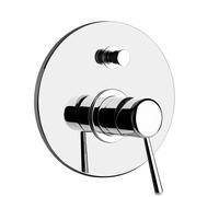 Gessi Goccia ensemble bain/douche prêt à poser pour mitigeur encastré, inverseur automatique 2 voies, première sortie en haut, 44678299, Couleur: Noir XL