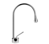Gessi Goccia mitigeur monocommande de lavabo avec bec à rayon de 90 mm, sans garniture mécanique, saillie 174 mm, angle de rotation personnalisable, 33802125, Couleur: Cuivre brossé GHRC