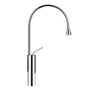 Gessi Goccia mitigeur monocommande de lavabo version haute, avec rayon de bec 125 mm, sans garniture mécanique, bec 244mm, bec pivotant 360, 33609123, Couleur: Cuivre GHRC